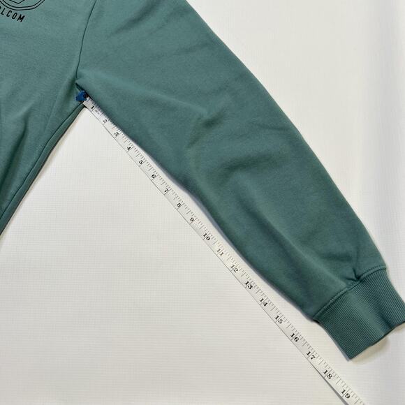 Volcom Hoodie Mens Large Green Pullover Sweatshirt Stone Logo Skate Streetwear - Picture 6 of 6